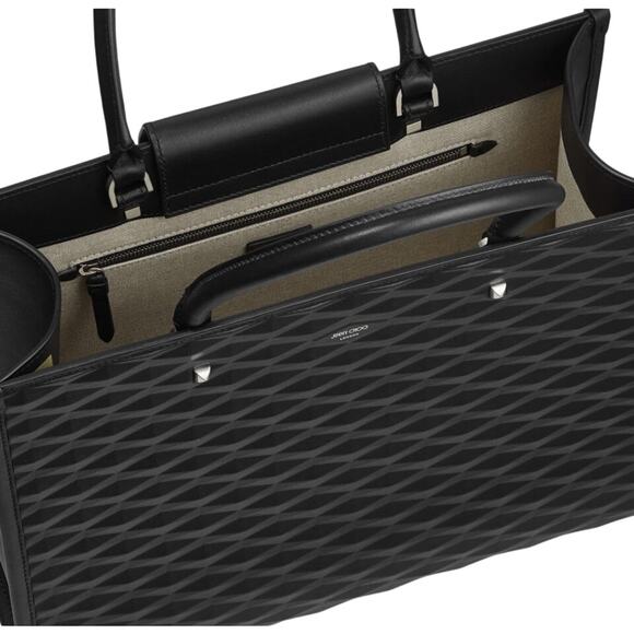 Jimmy Choo The Avenue M Diamond Embossed 3D Calf Skin Leather NEW FULLINCLUSION - Picture 8 of 8